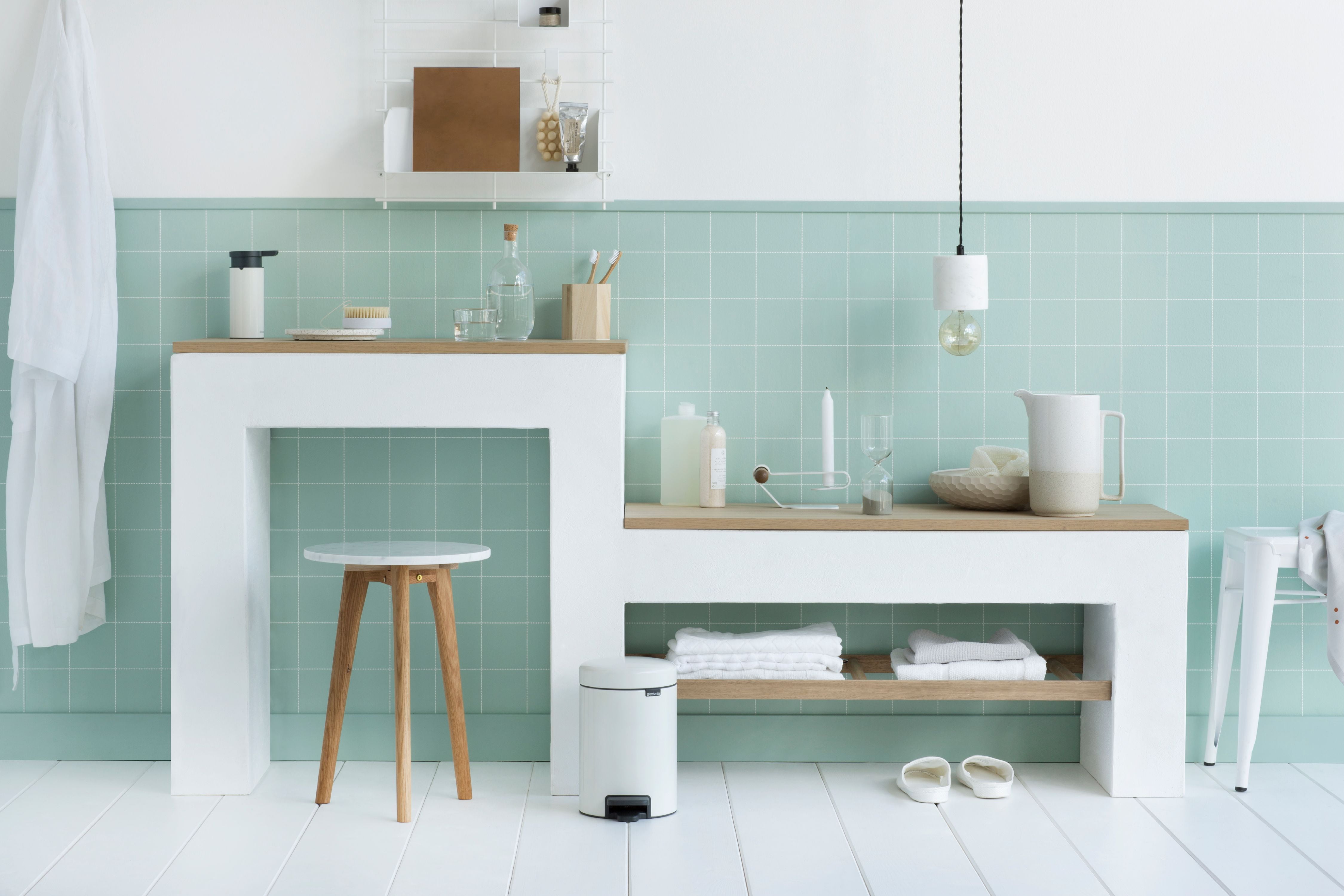 Brabantia Trash Can Newicon, 0.8 Gallon / 3L White