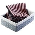 thumbnail image 4 of Nesting Basket - 5-Piece Utility Storage Baskets, Light Gray Wicker Decorative Organizing Baskets, Baskets Shelves for Kitchen, Bathroom Bedroom - 2 Small, 2 Medium, 1 Large, 4 of 6