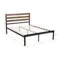 thumbnail image 4 of Costway Full Size Metal Platform Bed Frame Mattress Foundation wooden Headboard, 4 of 10