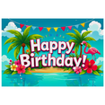 thumbnail image 3 of Tropical Island Themed Happy Birthday Banner Backdrop Party Decorations Photography Props for Birthday Party Beach Party Summer Party, 3 of 8