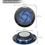 Pyle Water Resistant Vehicle Speakers, Black, 5.25 in, 2.58 lb