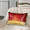 thumbnail image 3 of KLL Red Gold Glitter Pattern Silk Pillowcase for Hair and Skin Standard Size 20"X 30" Soft Breathable Pillow Covers for Sleeping, 3 of 8