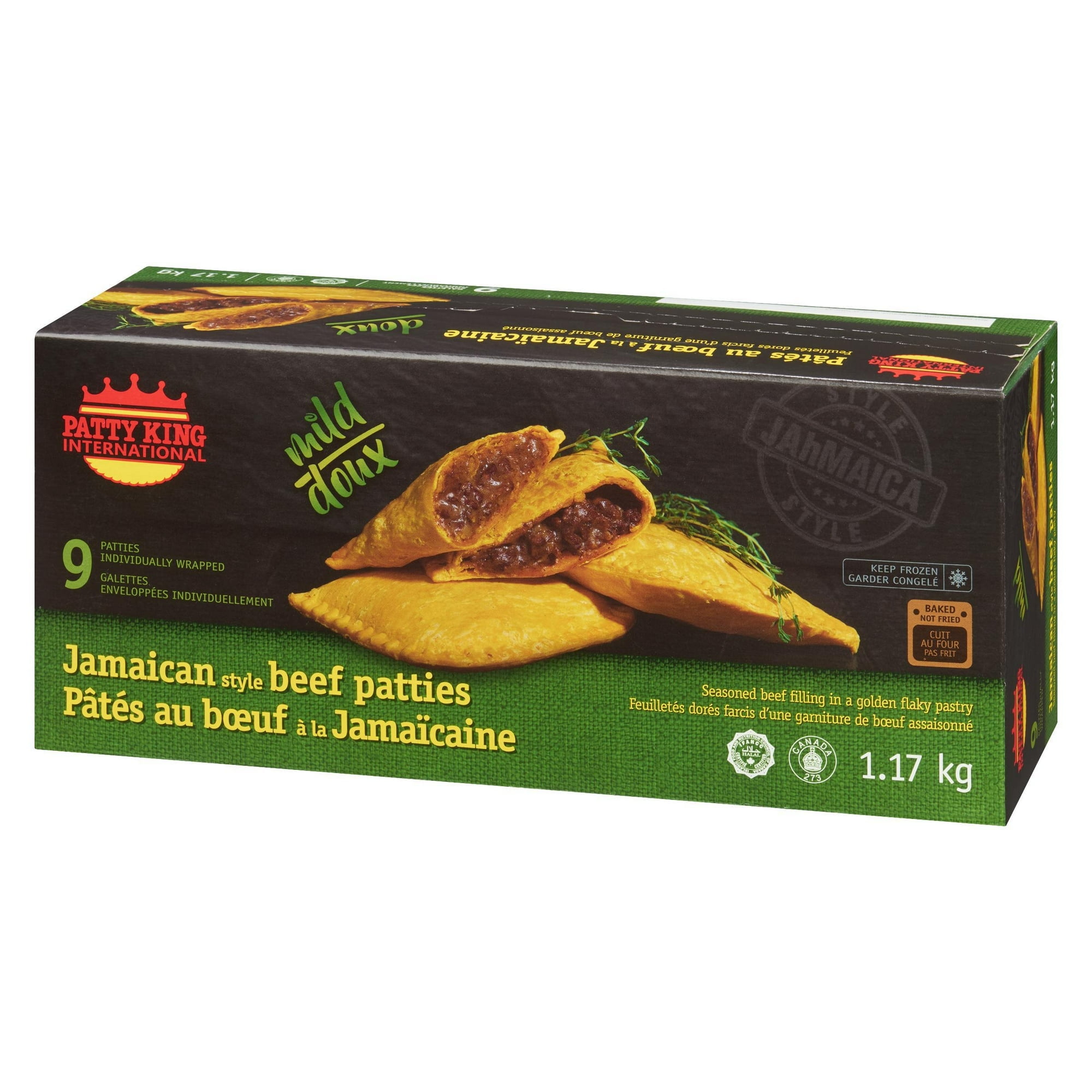 Patty King International Jamaican Style Patties - Mild Beef, Jamaican Beef Patties - Mild