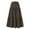 Brown, variant on Ediodpoh Womens Skirt Women's Spring Summer Casual High Waist Linen Solid Color Pleated Loose Swing Half Length Skirt L