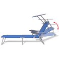 thumbnail image 5 of vidaXL Chaise Longue avec Auvent Bleu Acier, 5 of 5