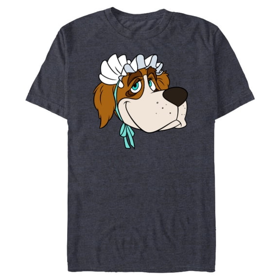Disney Peter Pan Nana St. Bernard Dog Big Face Costume - Short Sleeve Blended T-Shirt for Adults - Customized-Navy Heather