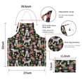 thumbnail image 7 of Schnauzer with Pioneer Flower Apron-Garden Aprons for Women with Pockets-Cotton Linen Waterproof Kitchen Cooking Gardening Aprons Adjustable for Kitchen,Cooking,BBQ and Salon 33x27 Inch, 7 of 7