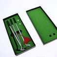 thumbnail image 6 of Golf Pen Set Mini Desktop Golf Gift Set with Putting Models Ballpoint Pens Storage Case - Red, as described, 6 of 10