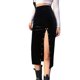 thumbnail image 3 of Falda bodycon de mujer Cintura alta Color sólido Falda de terciopelo dividida en línea A(Negro-S) Nituyy Falda-GL715-MD10848A1, 3 of 6