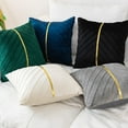 thumbnail image 3 of Velvet Throw Pillow Covers, Pack of 2 Soft Gold Decorative Cushion Covers for Couch Sofa Living Room Home Decoration, 3 of 7