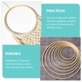 thumbnail image 5 of FRCOLOR Bague en Macramé en Bois Floral Attrape-Rêves Cercle Bricolage Bambou Bague Ronde en Forme d'Éventail, 5 of 5