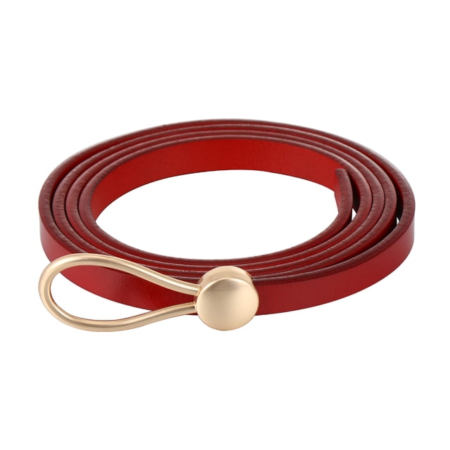 Miangastore Fashion Accessory Red Leather 1Pack 4.6X0.8X0.2In