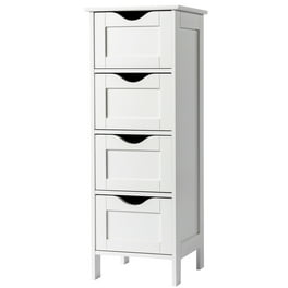 Reuben Cottage and Farmhouse White Finished 2 Drawer Wood Storage Cabinet Walmart