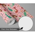 thumbnail image 6 of S4Sassy Peel and Stick Wall Covering, Mermaid Removable Wallwrap - Pink Kids Room Wall Mural, Instant Walls Makeover Sticker for Kid's Room, Self-Adhesive Removable Wallpaper Vinyl - 25"x360", 6 of 9