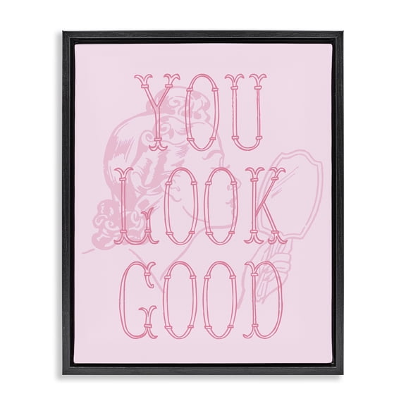 Stupell Industries Eclectic Black Floating Frame Canvas Art, 17 x 21, by Lil' Rue