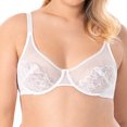 thumbnail image 1 of Wingslove Women's Sheer Lace Bra Minimizer See Through Unlined Full Coverage Bras, White, 42DDD, 1 of 5