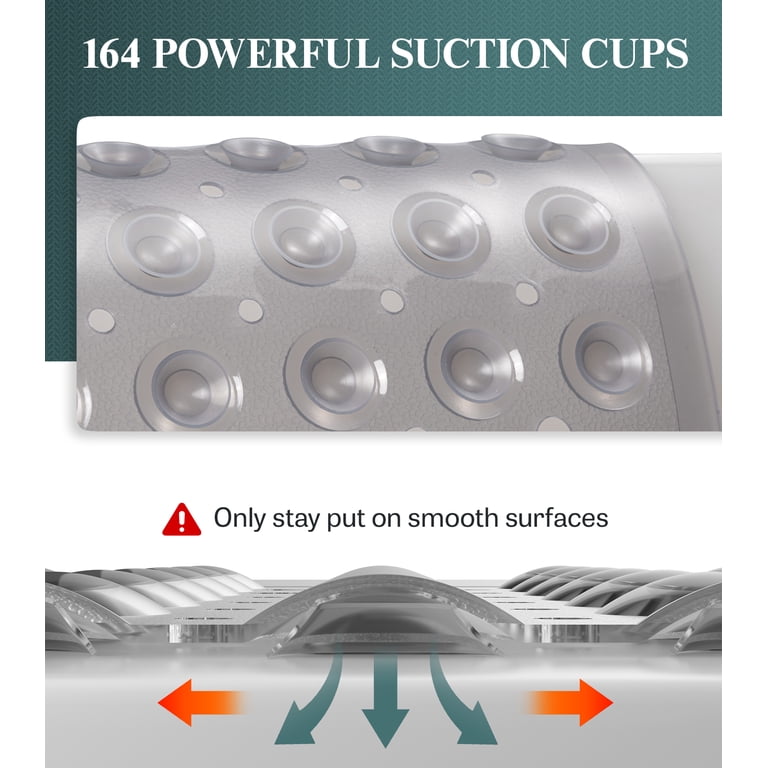 Non-Slip Bathtub Mat with Suction Cups, 21x21 Inch photo 3