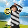 thumbnail image 5 of Boys Girls UPF 50+ Sun Protection Hoodie Quickly Dry Long Sleeve Pullover Sun Shirt with Thumb Holes for Outdoor Hiking Beach Sports, 5 of 6
