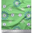 thumbnail image 1 of Soimoi Polyester Crepe Fabric Berries & Damask Decorative Print Fabric by The Yard 52 Inch Wide, 1 of 3