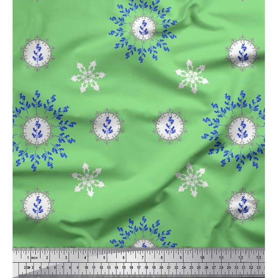 Soimoi Modal Satin Fabric Berries & Damask Decorative Printed Craft Fabric by The Yard 42 Inch Wide