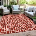 thumbnail image 6 of Addison Rugs Chantille Indoor/Outdoor Transitional Geometric Red Washable Rectangle Rug, 10' x 14', 6 of 6