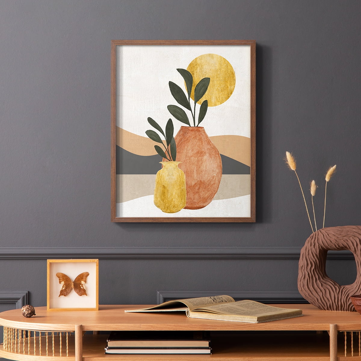 Adobe Moon II in Paper Solid Wood 11 x 14 Framed Print
