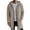 04-Khaki, variant on Men Jacket with Hoodie Pockets Full Zip Long Sleeve Fall Winter Outwear Coat