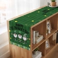 thumbnail image 6 of St Patricks Day Table Runner, Gnomes Green Shamrock Spring Gold Coin Striped Cotton Linen Table Runners 90 Inches Long, Dresser Scarf Runner for Dining/Coffee/Kitchen/Hallway Tables 13''x90'', 6 of 9