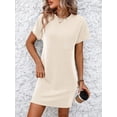 thumbnail image 7 of Summer Fashion Women's Long Dress Casual Contrast Color Twisted Short Sleeve Pocket Dress, 7 of 7