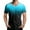 Black, variant on Men's Faded Print V-Neck Lightweight T-Shirt - Stylish Summer Tee with Artistic Gradient Design for Concerts, Outings and Everyday Versatility,Blue M