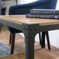 thumbnail image 3 of Table d'Appoint en Bois Rustique à Angle Droit Set de 2 - Barnwood Brun, 3 of 10