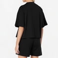 thumbnail image 3 of Wdfiry Women's Athletic Clothing Sets Solid Color T Shirts and Sweat Shorts Gym Sets Lightweight Womens Summer Workout Sets, 3 of 6
