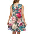 thumbnail image 4 of Amzcrzy Women's Casual A-Line Dress with Pockets Summer Beach Floral Tshirt Dress Short Sleeve Mini Dress Flowy Sundresses S-2XL, 4 of 4