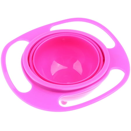 

Rotate Bowl Universal Children Eating Toy Nursery Rose Red