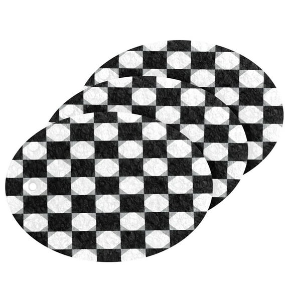 Black and White Gingham Pattern 3 Pack Dish Sponges Bulk Natural Sponges Household Cleaning Sponge Non-Scratch for Kitchen Dishwashing and Cleaning Dishes