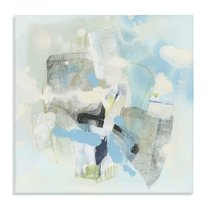 Stupell Industries Modern Paint Splash Abstract Abstract Painting Gallery Wrapped Canvas Art Print Wall Art, 24 x 24