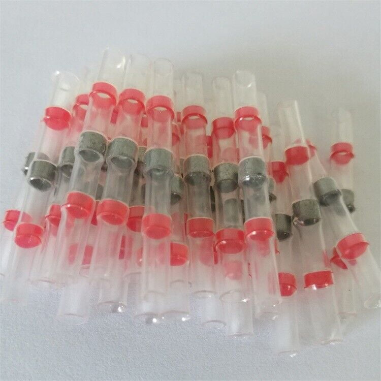 1000Pcs Red Solder Seal Sleeve Heat Shrink Butt Wire Connectors Terminals