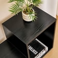 thumbnail image 6 of PAPROOS TV Stand for 65 Inch TV, Modular L Shaped TV Stand, Adjustable Entertainment Center with 6 Open Shelves, Wood Grain Media Console for Living Room Bedroom, Black, 6 of 10