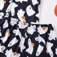 thumbnail image 5 of Wutalume Women's Casual Fashion Halloween Printed Short Sleeve Pajama Set, Spooky Theme Home Wear Loungewear Outfit,Black L, 5 of 5