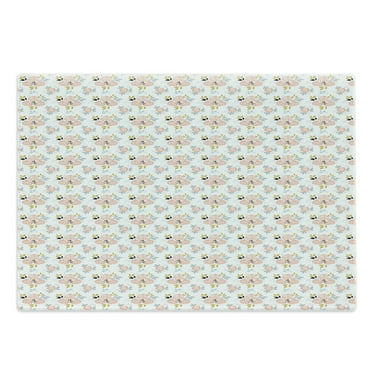 Flower Cutting Board, Abstract Simplistic Delicate Floral Art Pattern, Decorative Tempered Glass Cutting and Serving Board, in 3 Sizes, by Ambesonne