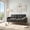 Dark Gray, variant on MAYEERTY 65" Modern Minimalist Two‑Seater Loveseat Sofa, Breathable Foil Fabric Upholstered Couch with Solid Wood Legs, Diamond Quilted Backrest for Living Room
