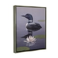thumbnail image 3 of Stupell Industries Duck Swimming Pond Lily Pads Animals & Insects Painting Gray Floater Framed Art Print Wall Art, 3 of 6