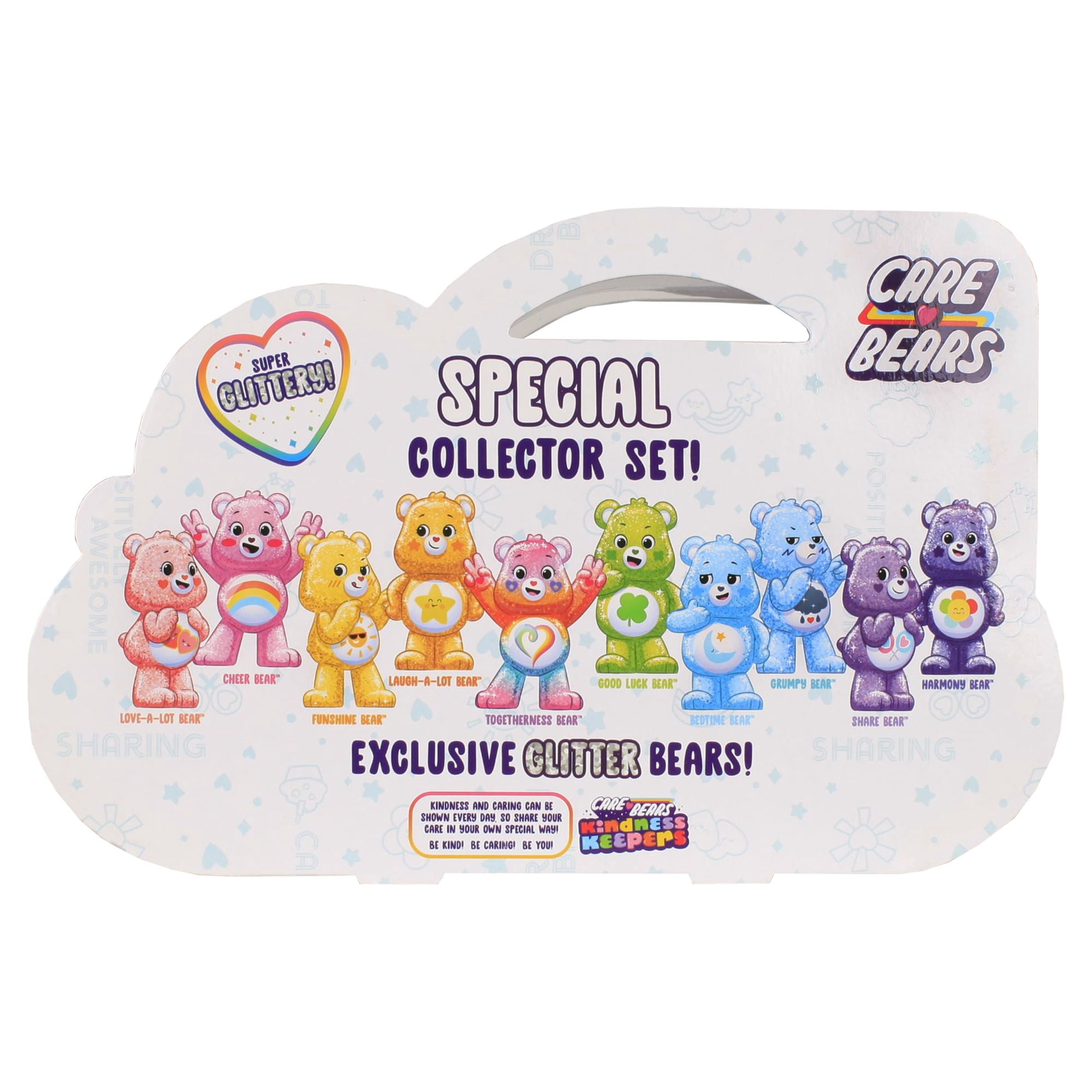 Care Bears - 2" Collectible Figures Ten Pack - Exclusive Glitter Bears!