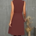 thumbnail image 4 of fatyb Women's V Neck Sleeveless Dresses Summer Casual A-Line Flowy Dresses Knee Length Plus Size Dresses, 4 of 5