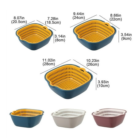 

JUYDhdh Drain RackDrying Rack for Kitchen Kitchen Home 6 Pieces Kitchen Colander Set Strainer BPA Free With Handles Space-Saver Portable Food Strainer For Pasta Veggies