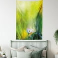 thumbnail image 4 of Flower Tapestry, Oil Paint Print Daisies in Field Blurry Effects Nature Depiction Artistic Manner, Wall Hanging for Bedroom Living Room Dorm Decor, 40W X 60L Inches, Green White, by Ambesonne, 4 of 5