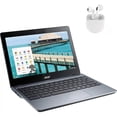 thumbnail image 2 of Restored Acer C720 Touchscreen Chromebook Intel Processor, 4GB Memory, 32GB SSD, Wi-Fi with Pro 6 Wireless Earbuds - (Refurbished), 2 of 5