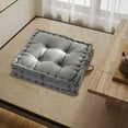 thumbnail image 6 of EazyTech 17in Square Memory Foam Floor Cushion with Handle - Thickened Support for Sitting Meditation Office Gaming, Multi-Purpose Tatami Sofa Pillow, Portable & Durable Home Decor Gift Gray, 6 of 7