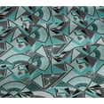 thumbnail image 4 of oneOone Cotton Jersey Turquoise Blue Fabric Triangle & Art Geometric Diy Clothing Quilting Fabric Print Fabric By Yard 58 Inch Wide, 4 of 4
