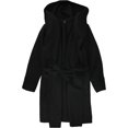 thumbnail image 2 of Chaqueta con capucha y parte delantera drapeada para mujer Alfani negro L/XL, 2 of 2